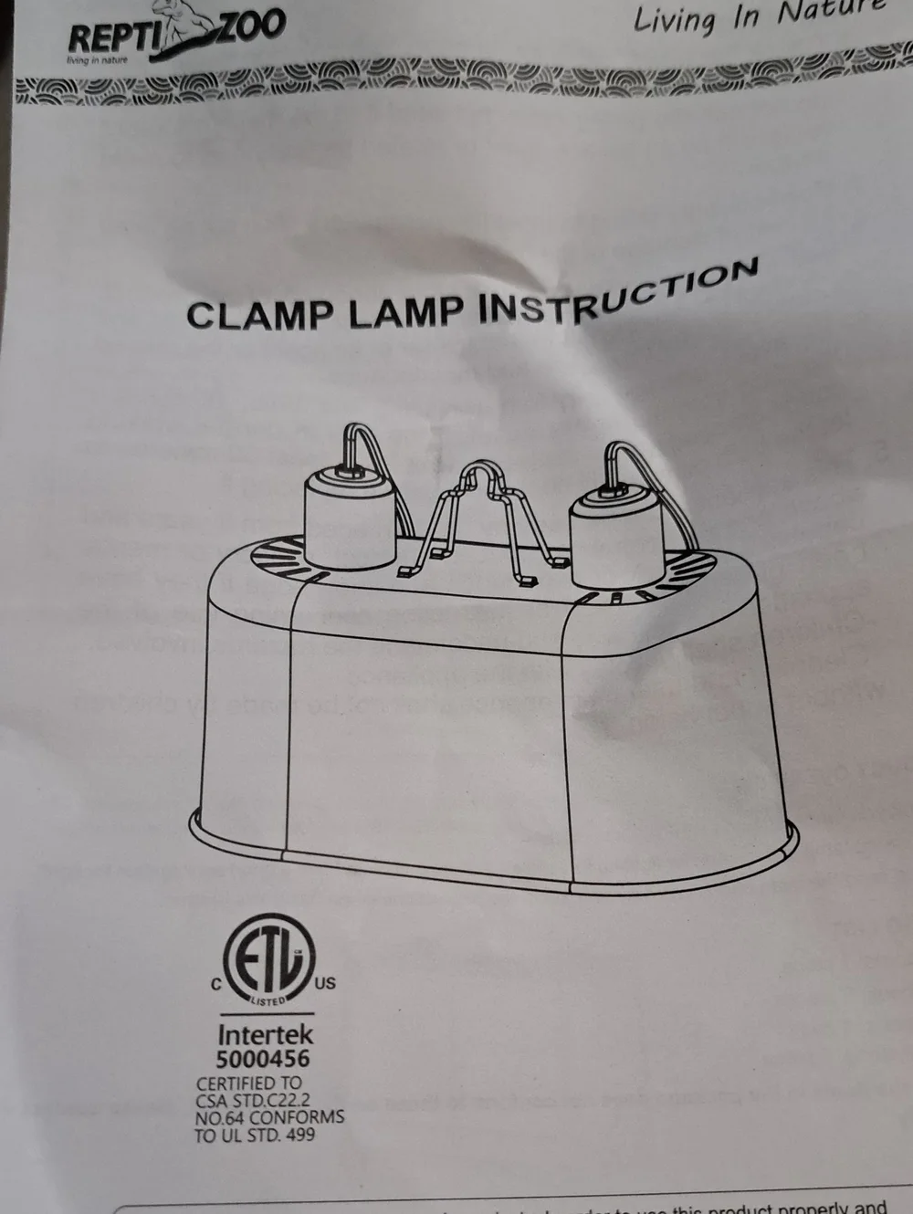 Black Clamp Lamp for Reptile Heating & Lights